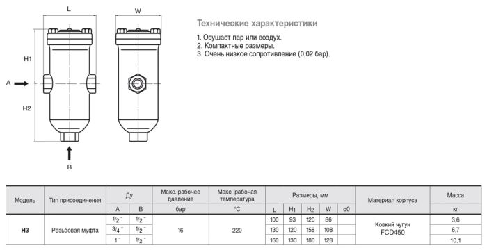 Сепаратор відбійний H3 - R20